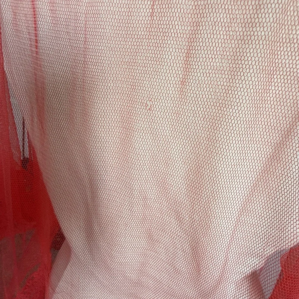 Mesh Lace Kimono Poet Women L Sheer Jazz Opera Holiday Layer Festival VTG
